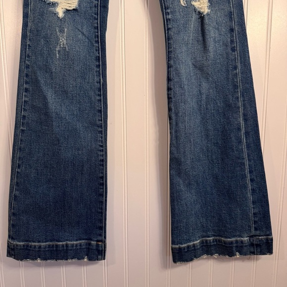 Dear John Distressed High-Waisted Bootcut Medium Wash Women’s Denim Jeans Sz 26 - Picture 4 of 15